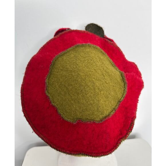 Vintage 1990s Italian Felt Rose Statement Hat Platania Wool Blend main image 8